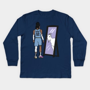 Ja Morant Mirror GOAT Kids Long Sleeve T-Shirt